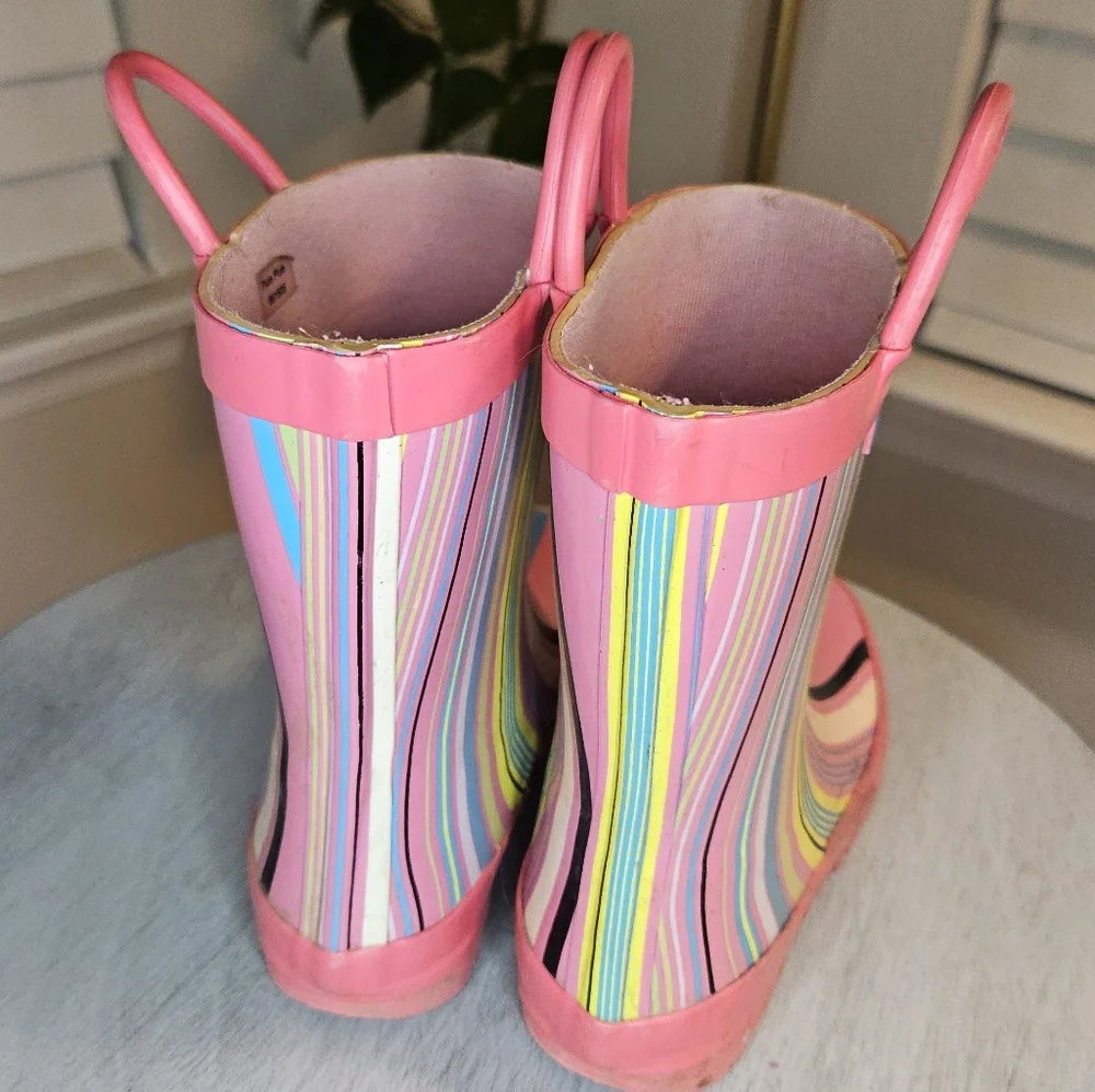 Pluie Pluie Colorful Striped Kids Rain Boots